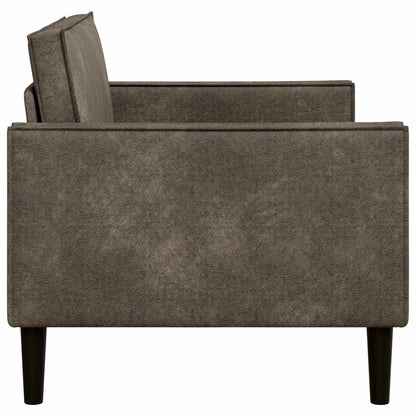 XL Armchair Dark Grey Faux Suede Leather