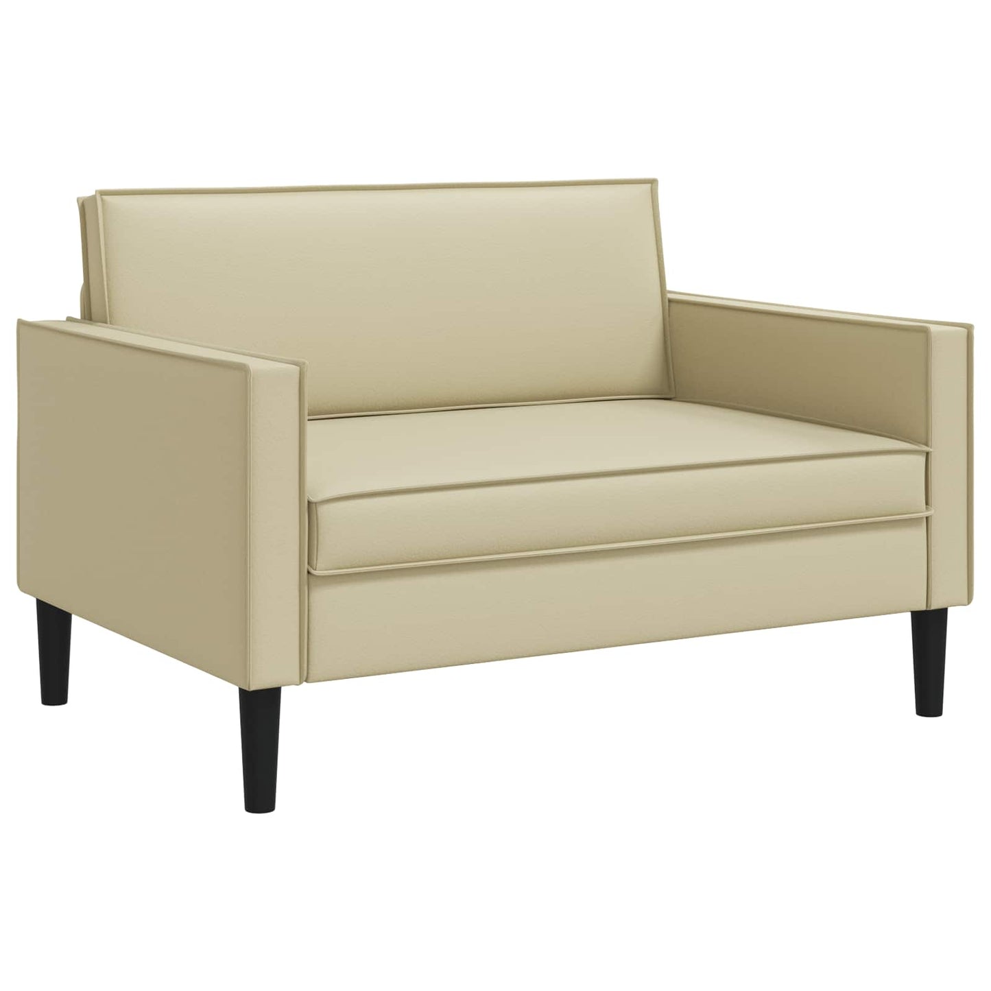 XXL Armchair Cream Faux Leather