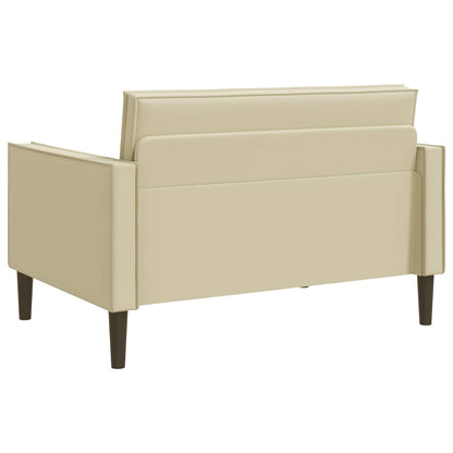 XXL Armchair Cream Faux Leather