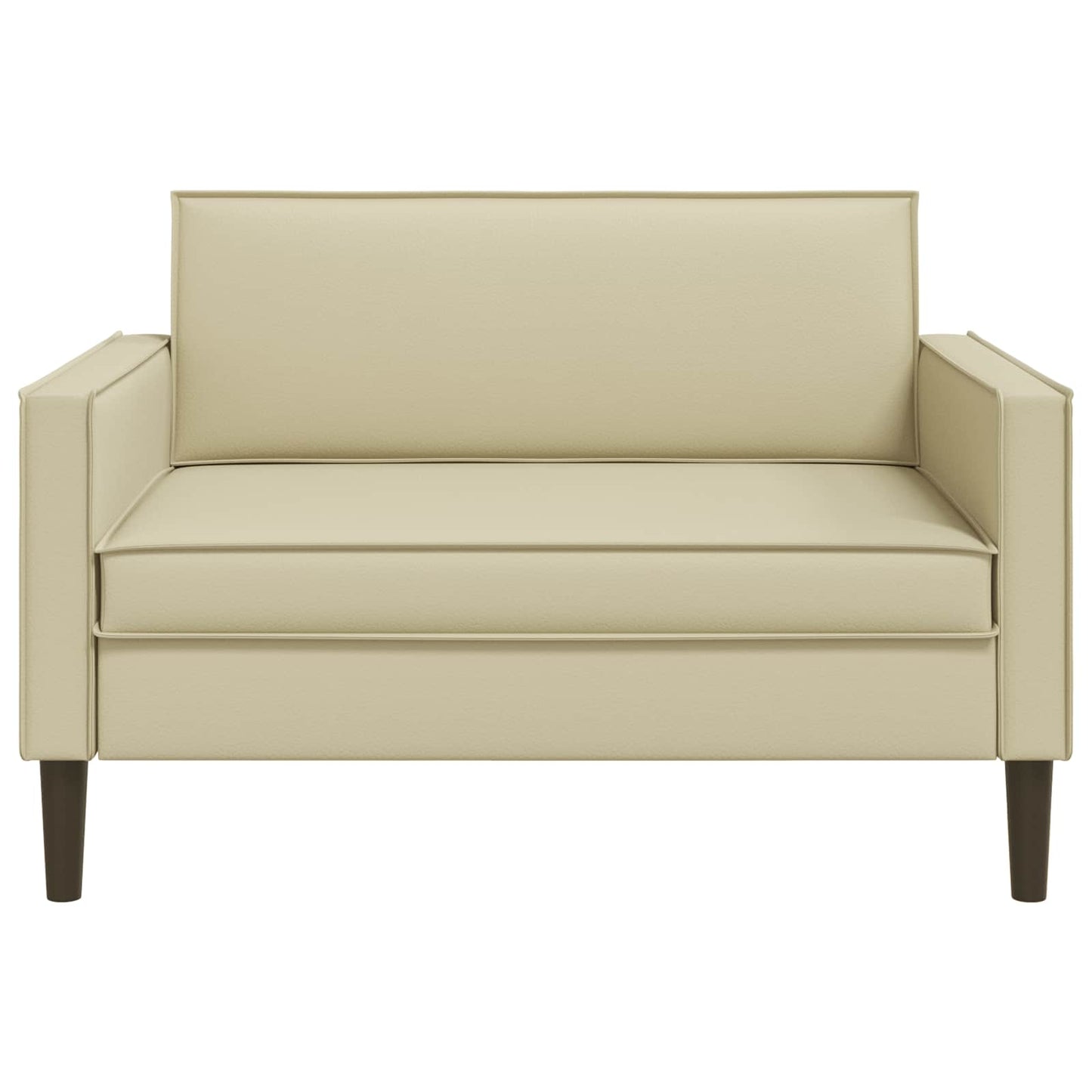 XXL Armchair Cream Faux Leather