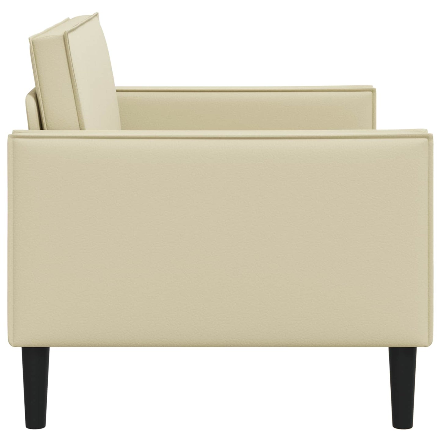 XXL Armchair Cream Faux Leather