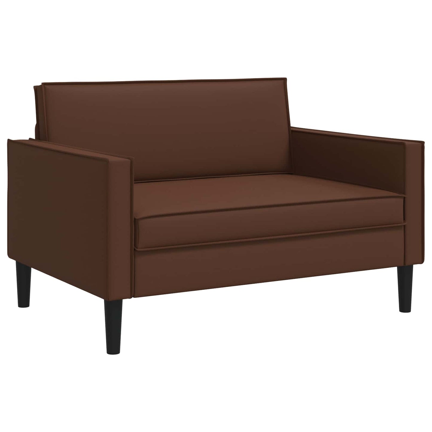 XXL Armchair Brown Faux Leather