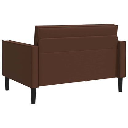 XXL Armchair Brown Faux Leather