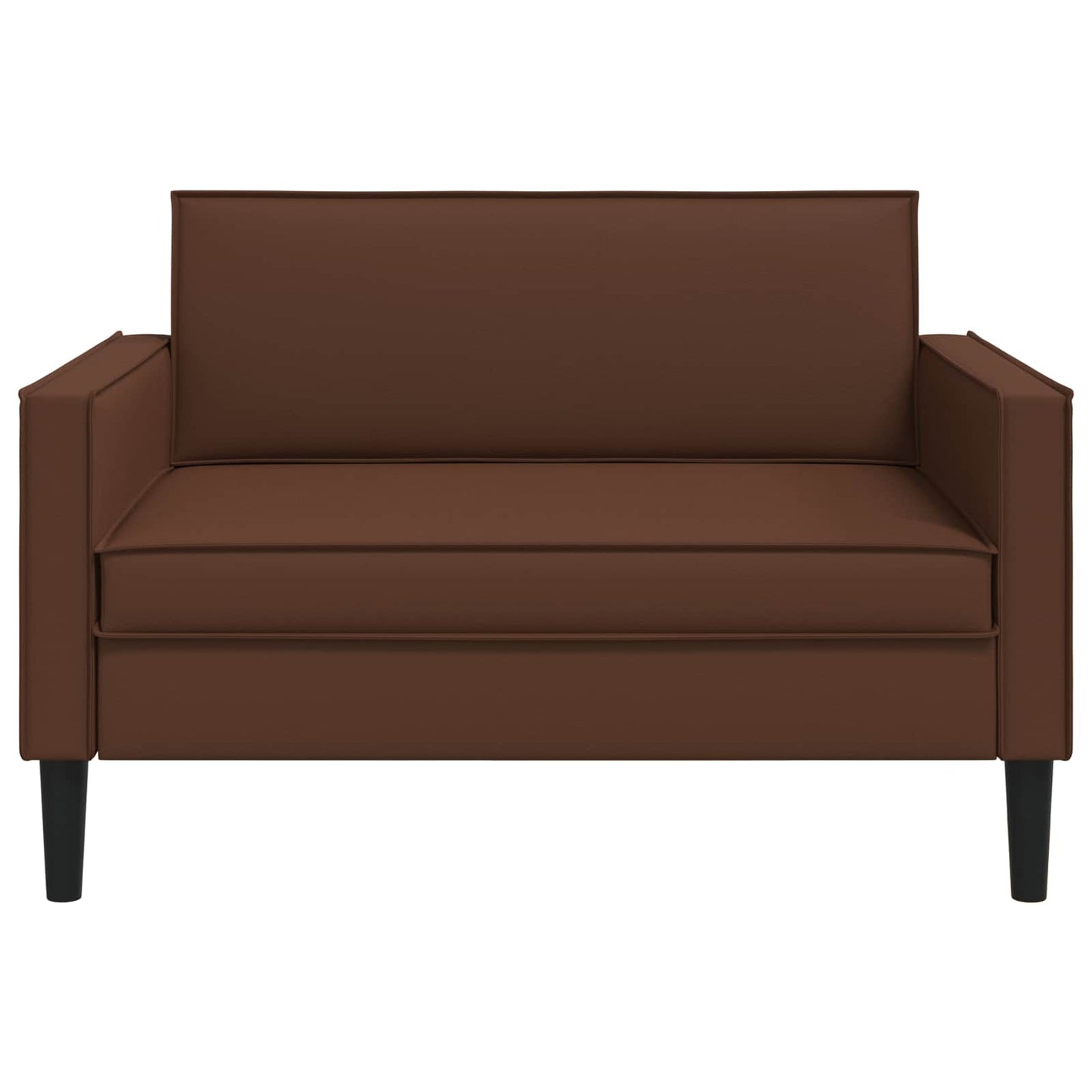 XXL Armchair Brown Faux Leather