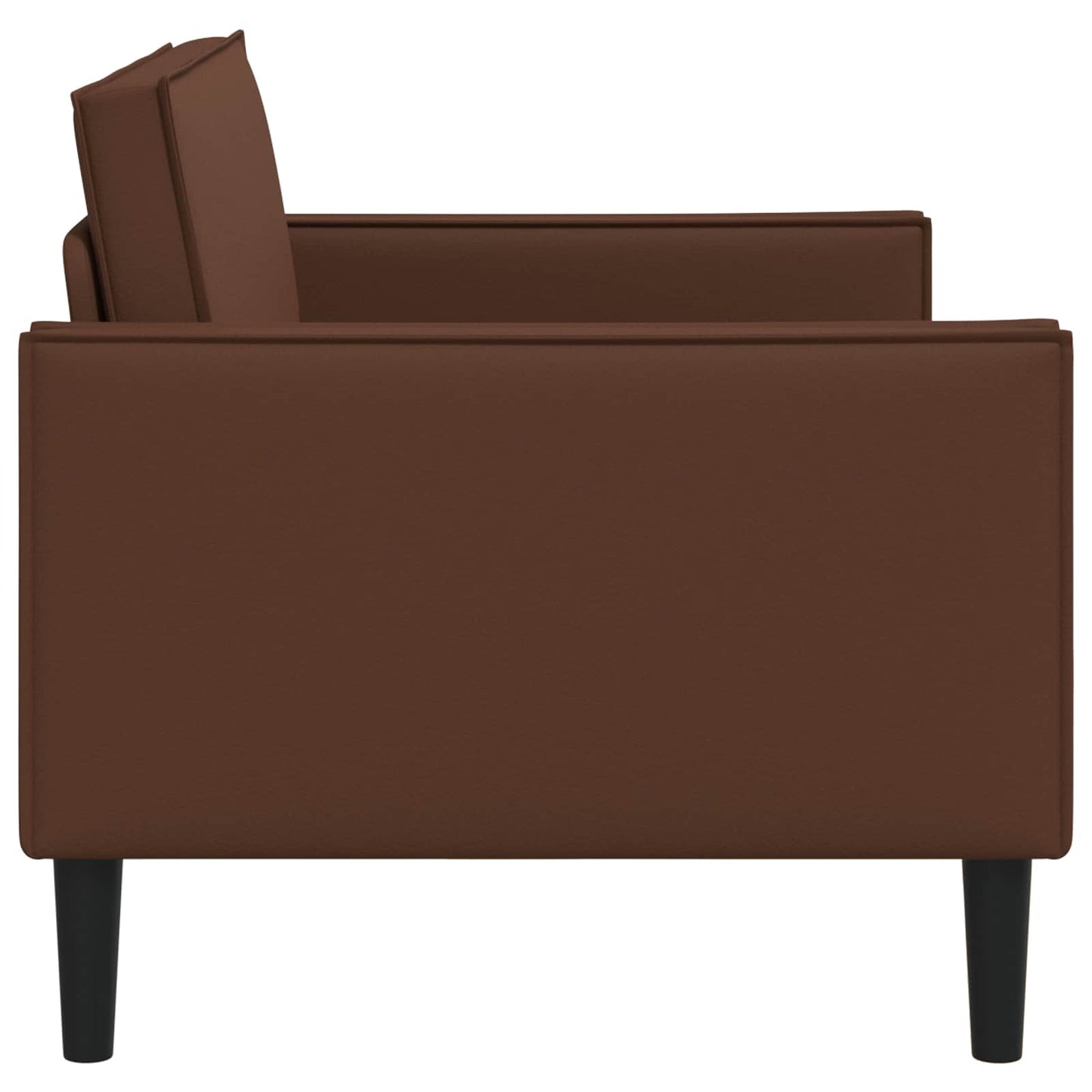 XXL Armchair Brown Faux Leather
