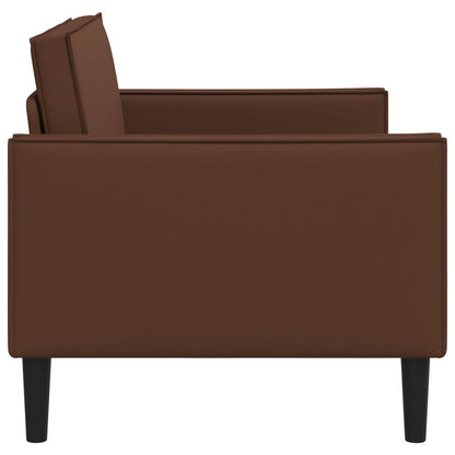 XXL Armchair Brown Faux Leather