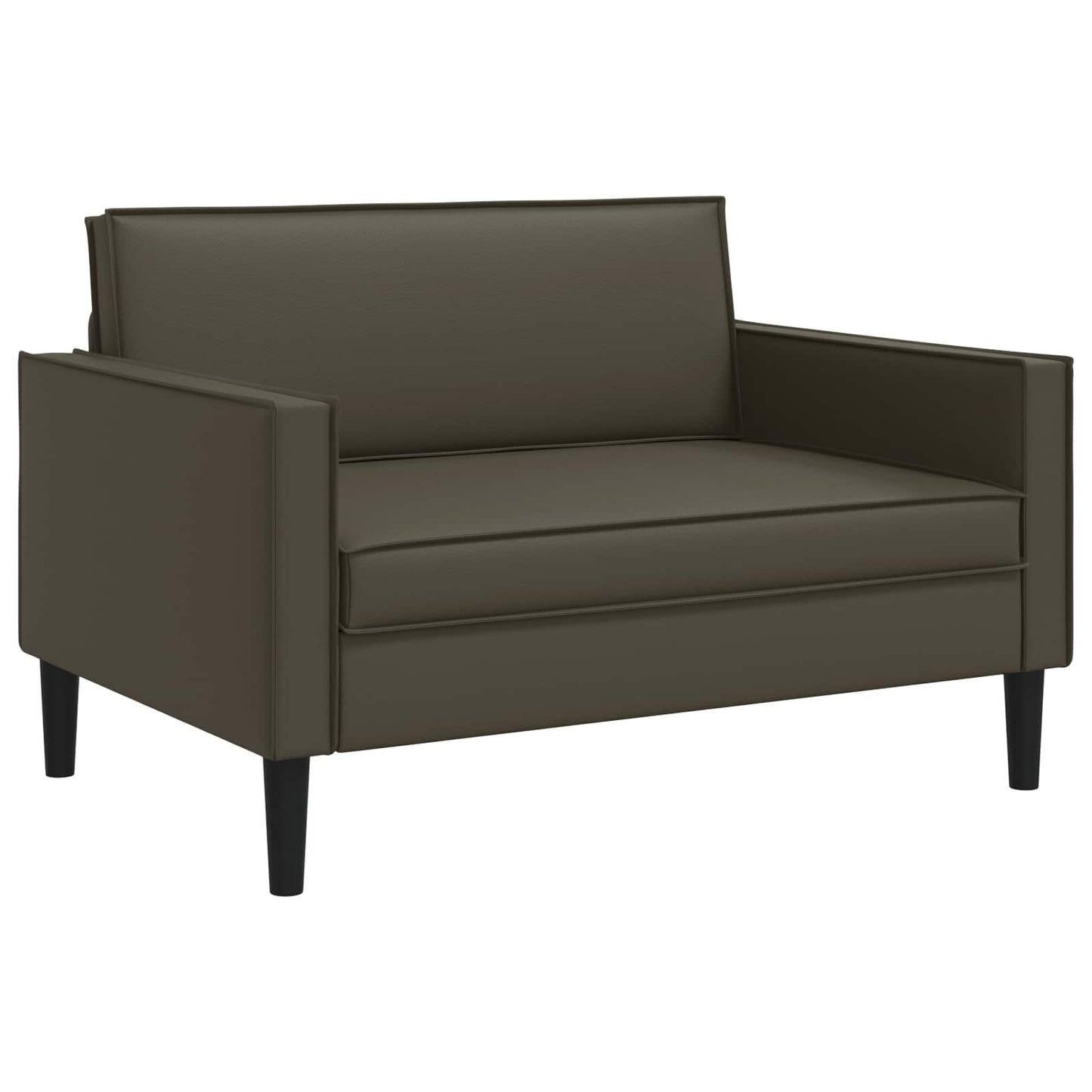 XXL Armchair Brown Faux Leather