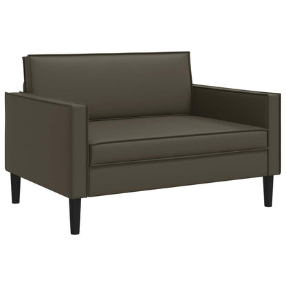 XXL Armchair Brown Faux Leather
