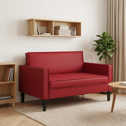 XXL Armchair Burgundy Faux Leather