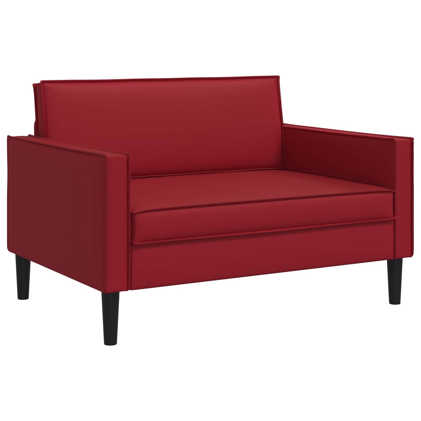 XXL Armchair Burgundy Faux Leather
