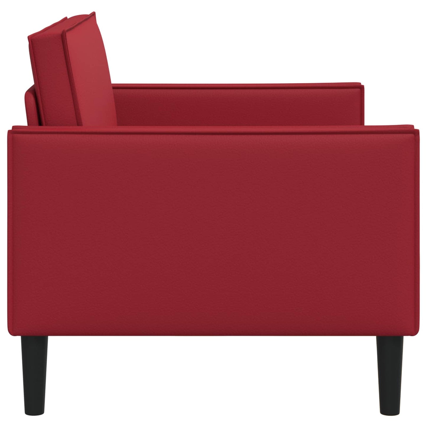 XXL Armchair Burgundy Faux Leather