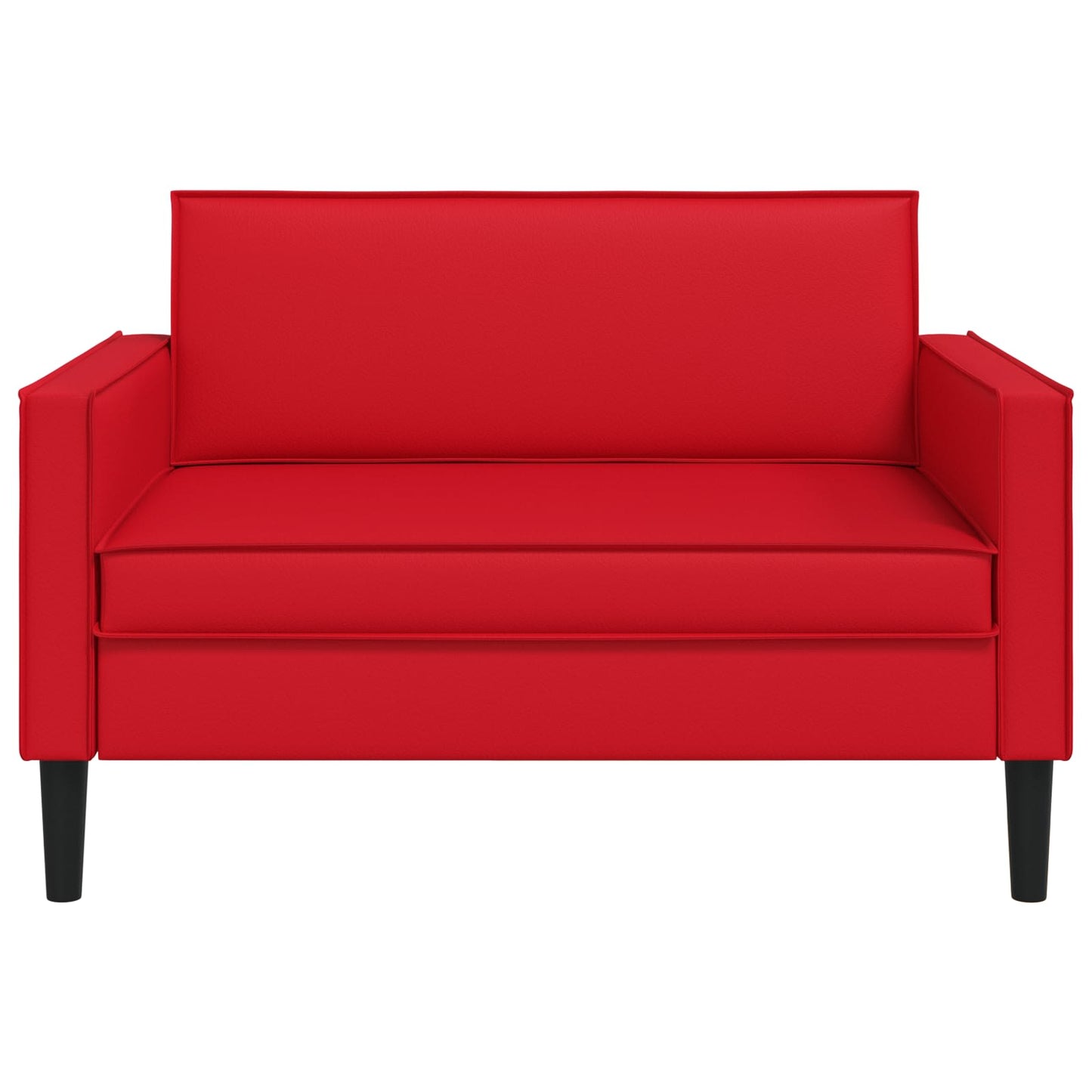 XXL Armchair Red Faux Leather