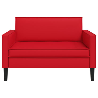 XXL Armchair Red Faux Leather