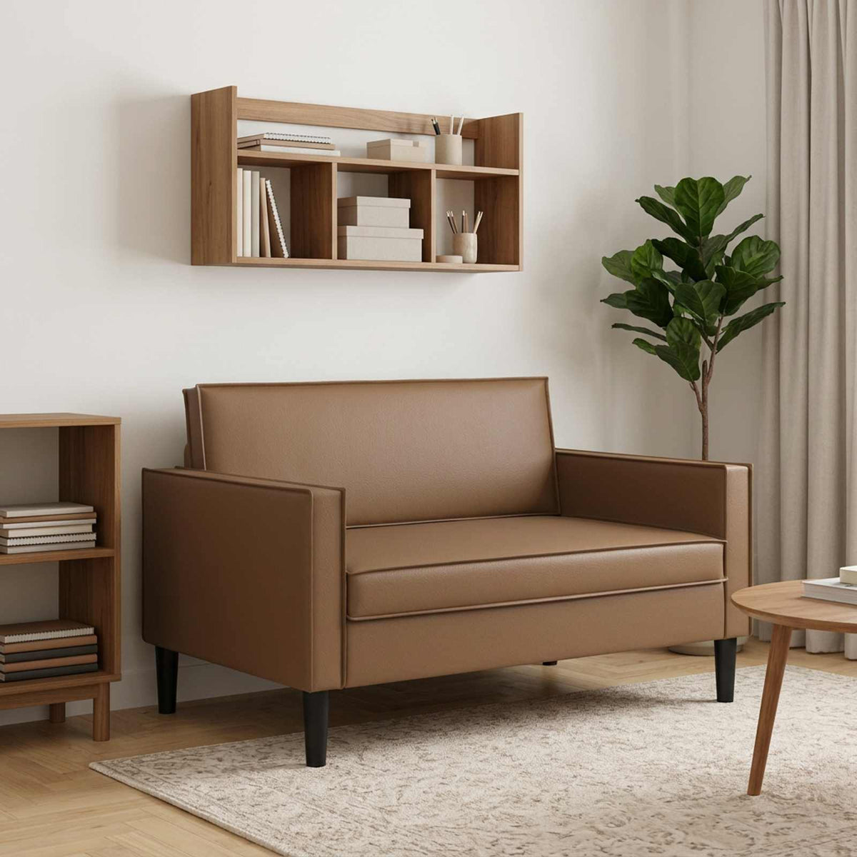 XXL Armchair Cappuccino Faux Leather