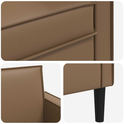 XXL Armchair Cappuccino Faux Leather