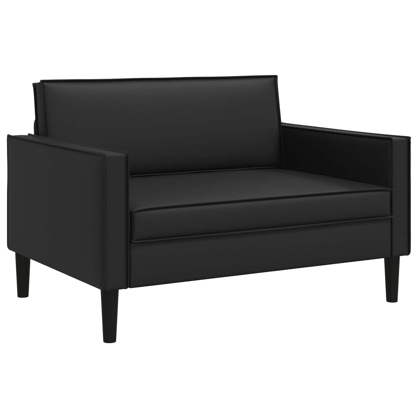 XXL Armchair Black Faux Leather