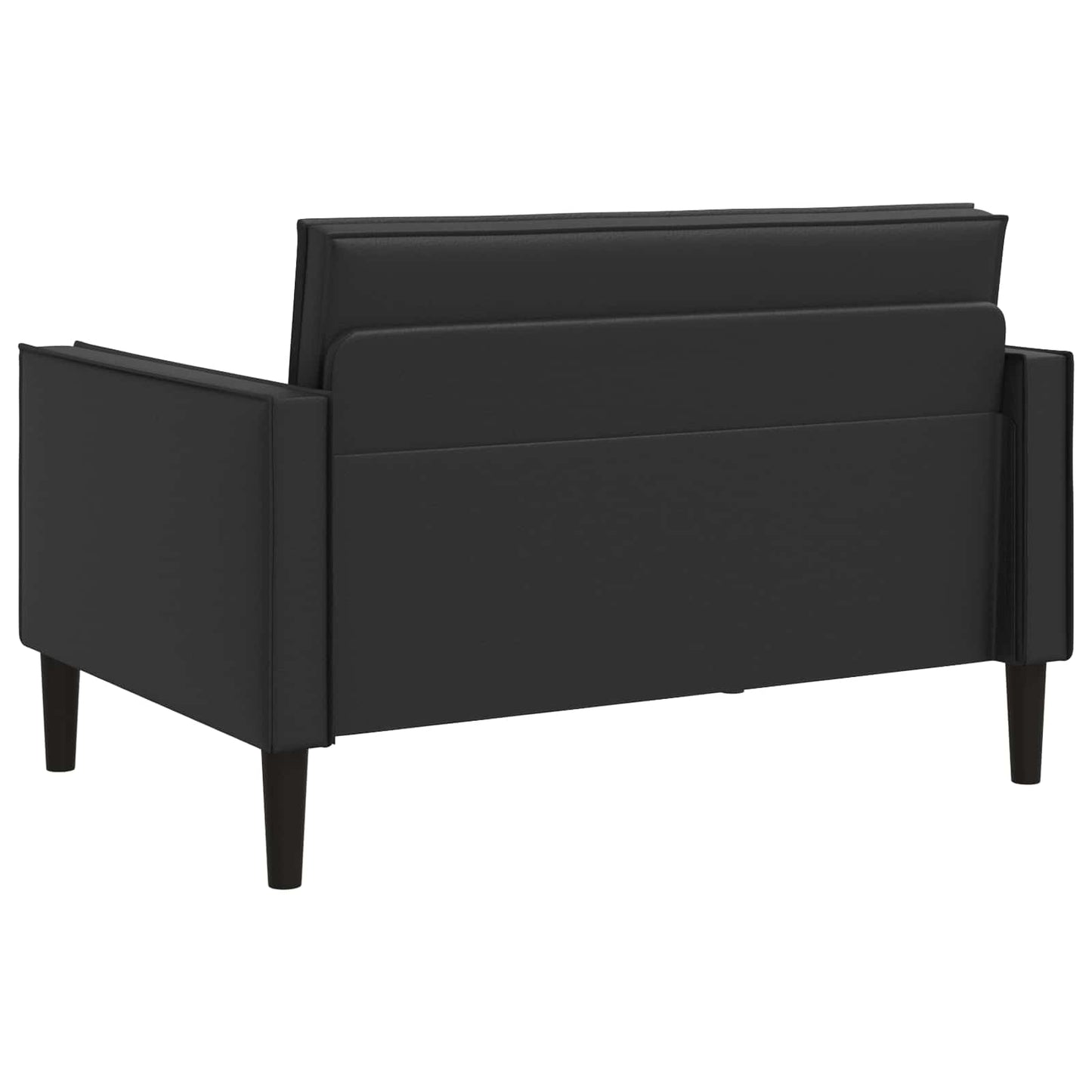 XXL Armchair Black Faux Leather