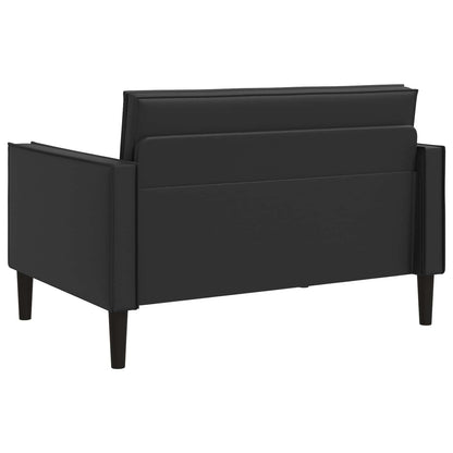 XXL Armchair Black Faux Leather
