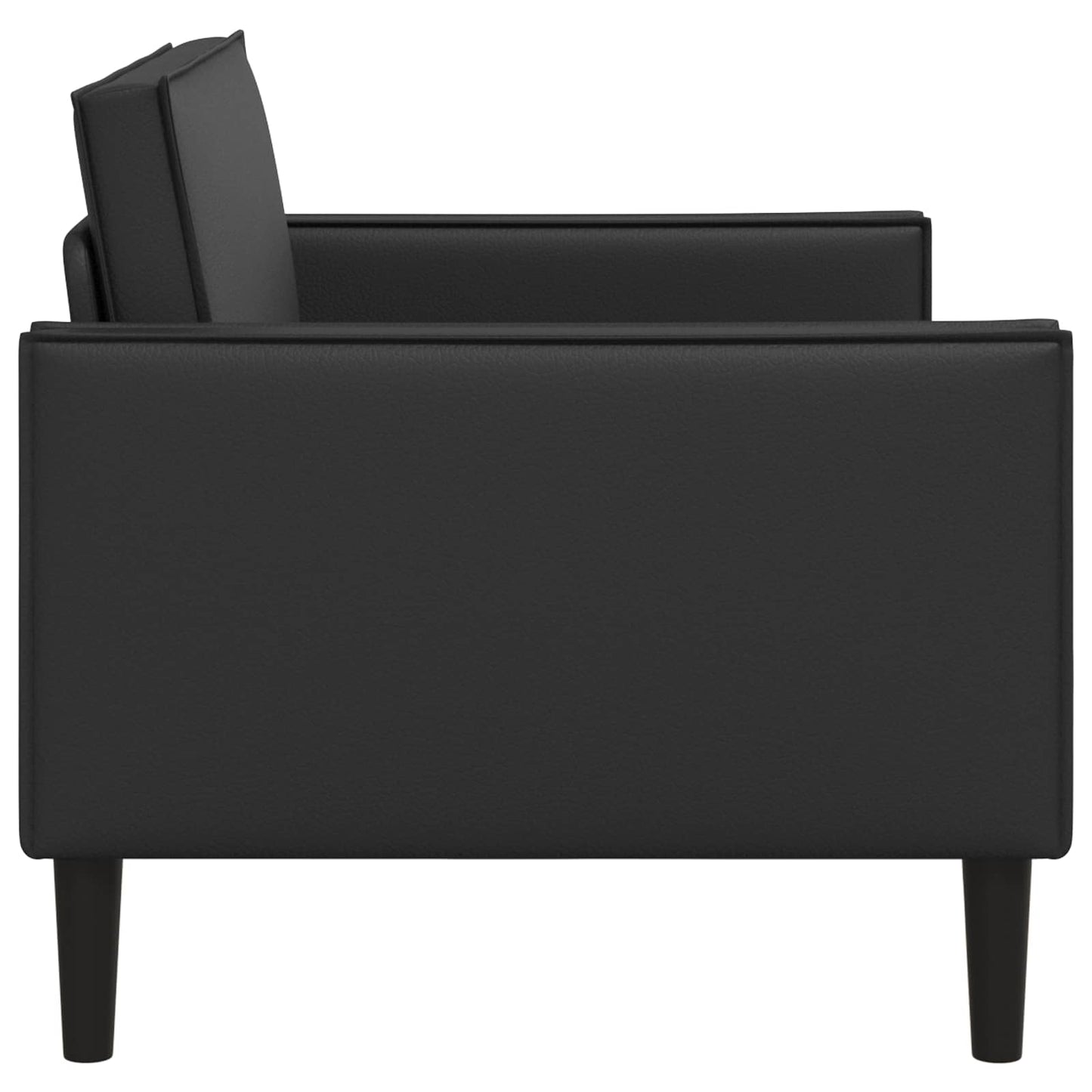 XXL Armchair Black Faux Leather
