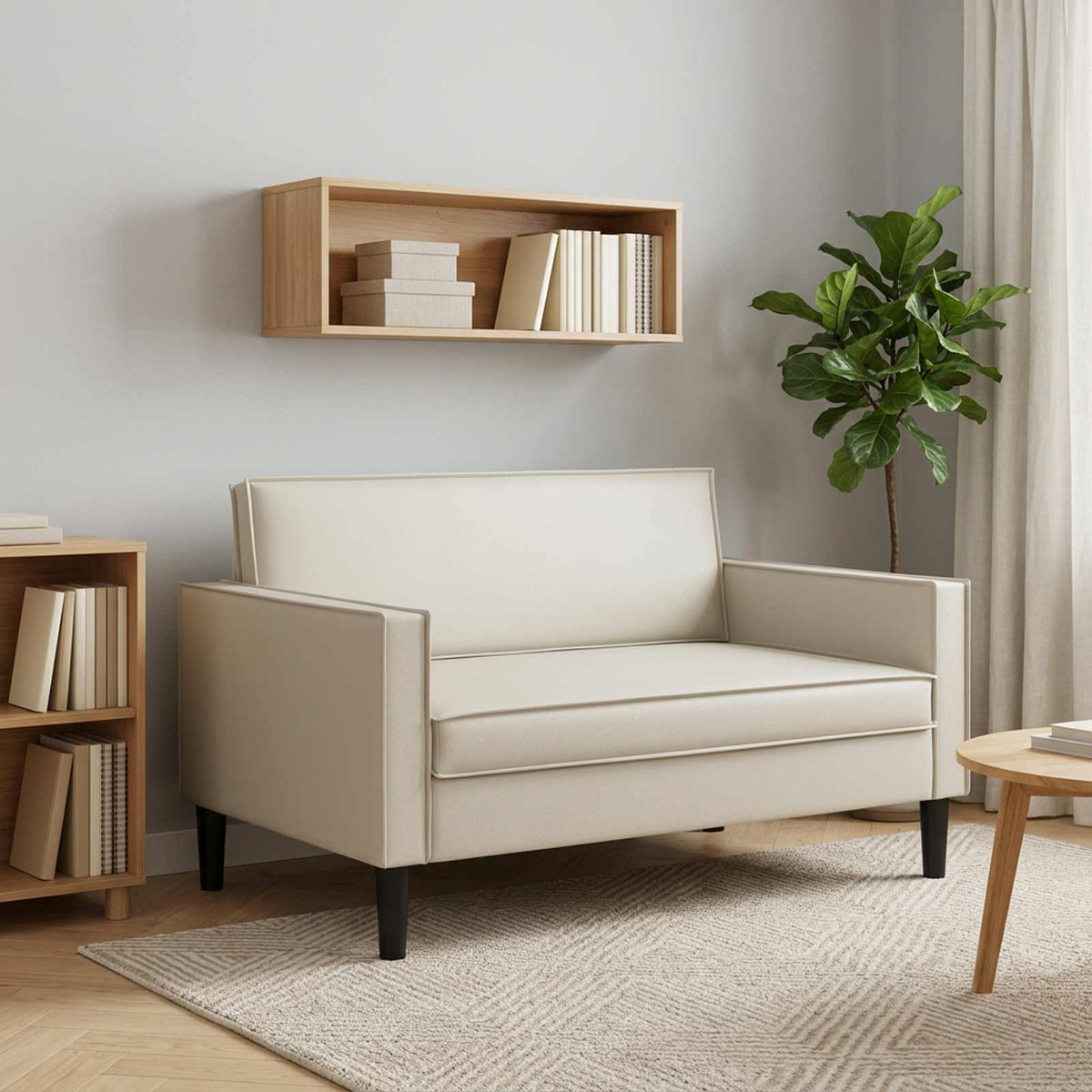 XXL Armchair White Faux Leather