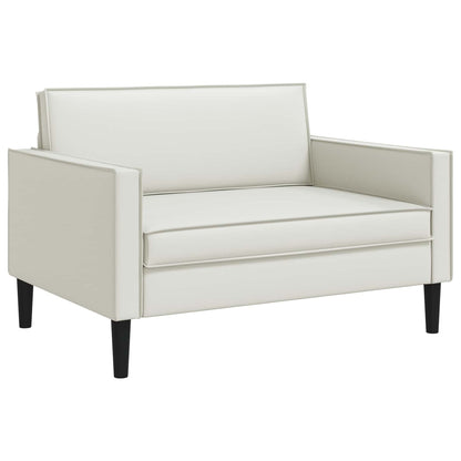 XXL Armchair White Faux Leather