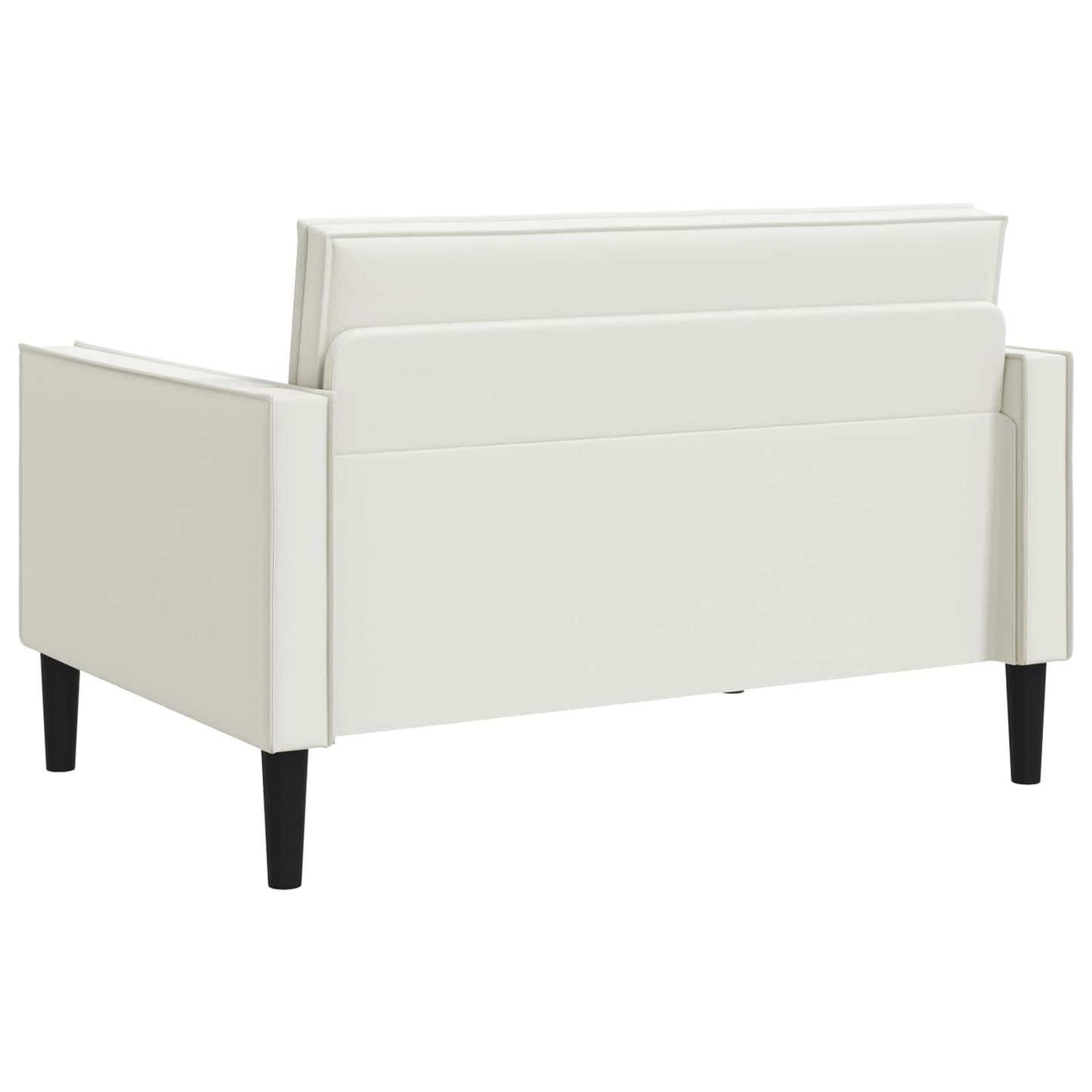 XXL Armchair White Faux Leather