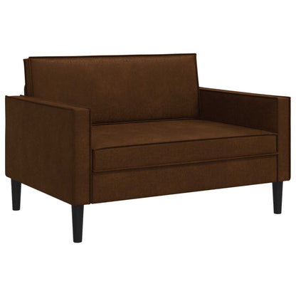 XXL Armchair Brown Faux Suede Leather