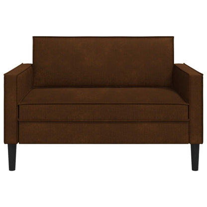 XXL Armchair Brown Faux Suede Leather