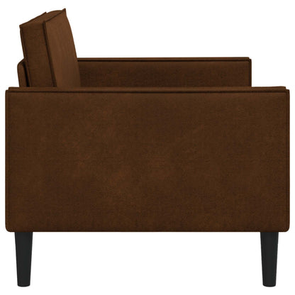XXL Armchair Brown Faux Suede Leather