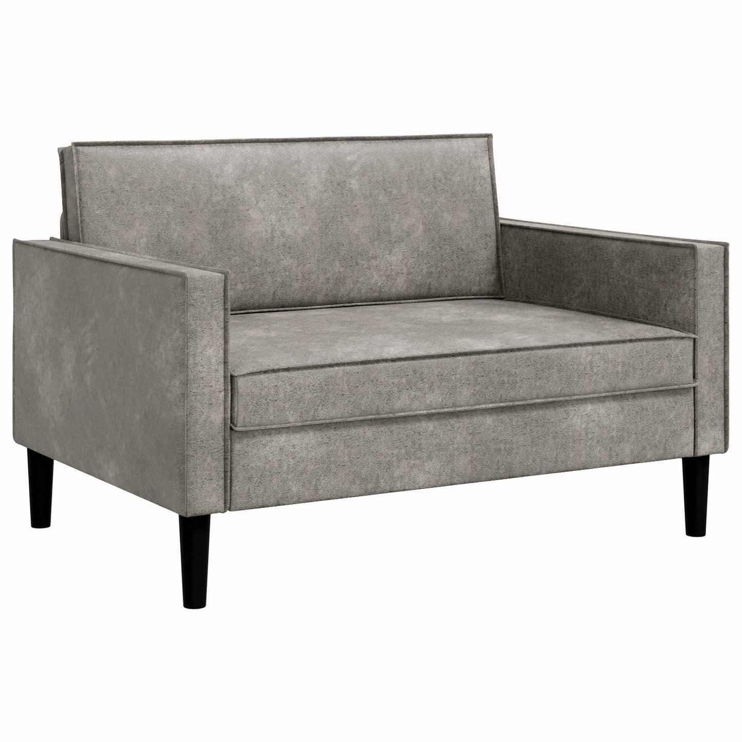 XXL Armchair Light Grey Faux Suede Leather