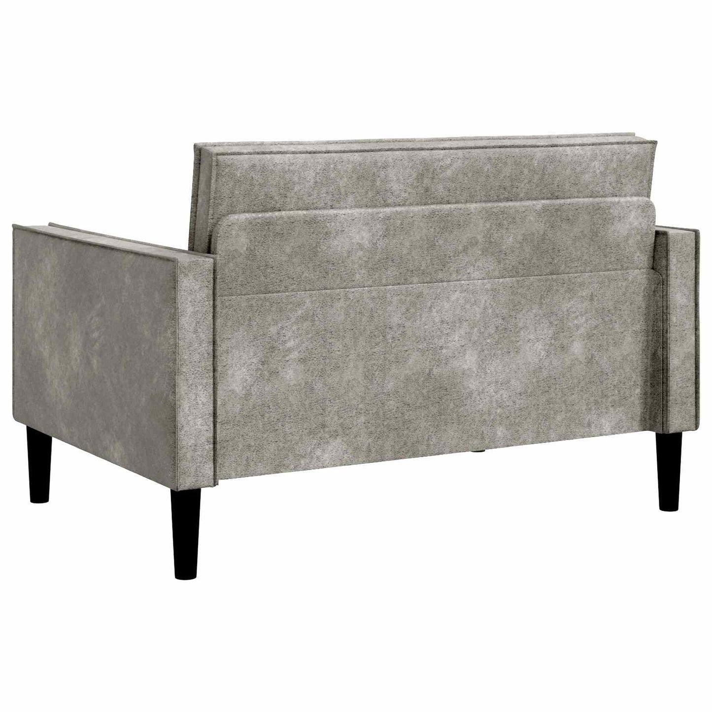 XXL Armchair Light Grey Faux Suede Leather