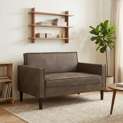 XXL Armchair Dark Grey Faux Suede Leather