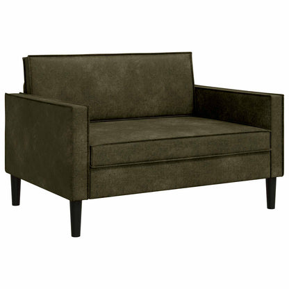 XXL Armchair Army Green Faux Suede Leather