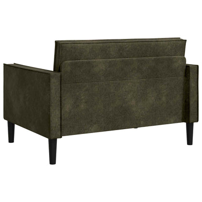 XXL Armchair Army Green Faux Suede Leather