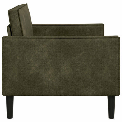 XXL Armchair Army Green Faux Suede Leather
