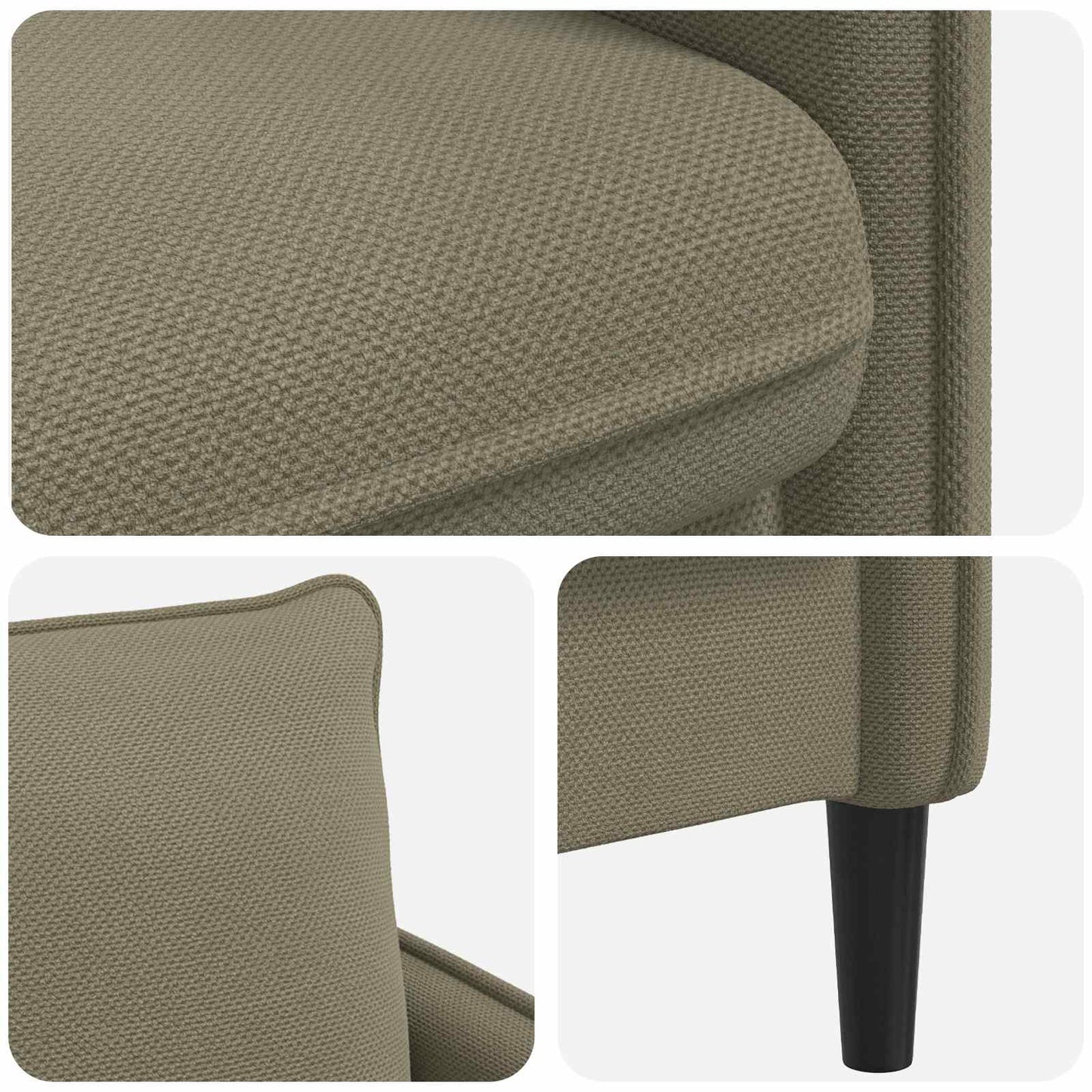 XL Armchair Khaki Velvet