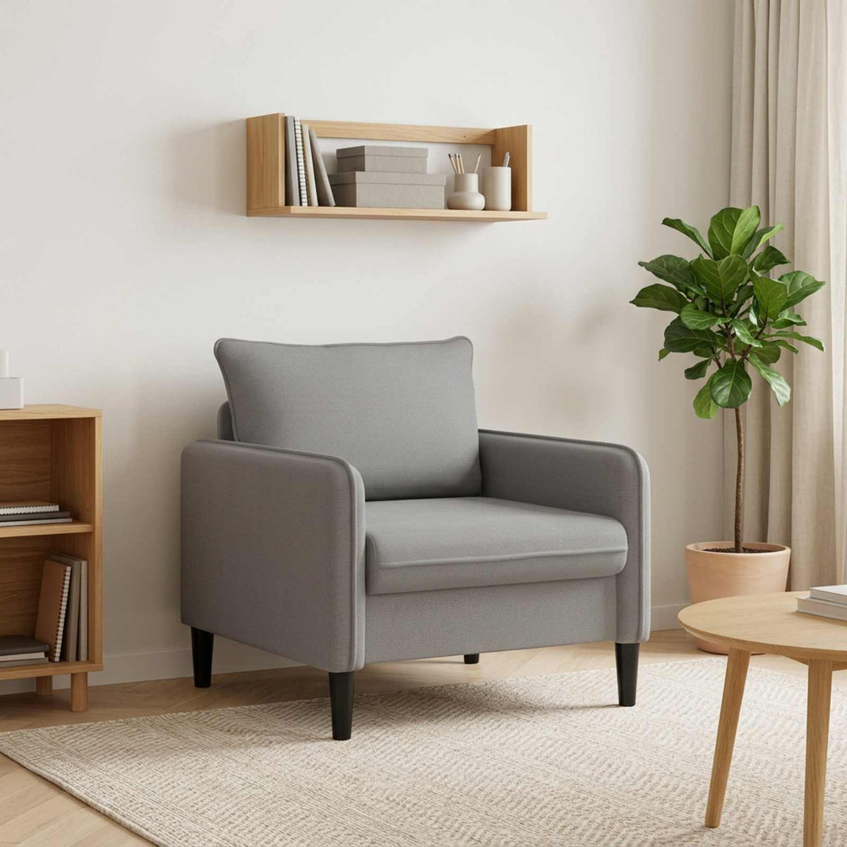 XL Armchair Dark Grey Velvet