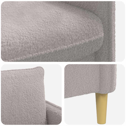 XL Armchair Light Grey Bouclé