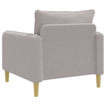XL Armchair Light Grey Bouclé