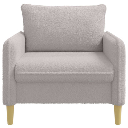 XL Armchair Light Grey Bouclé