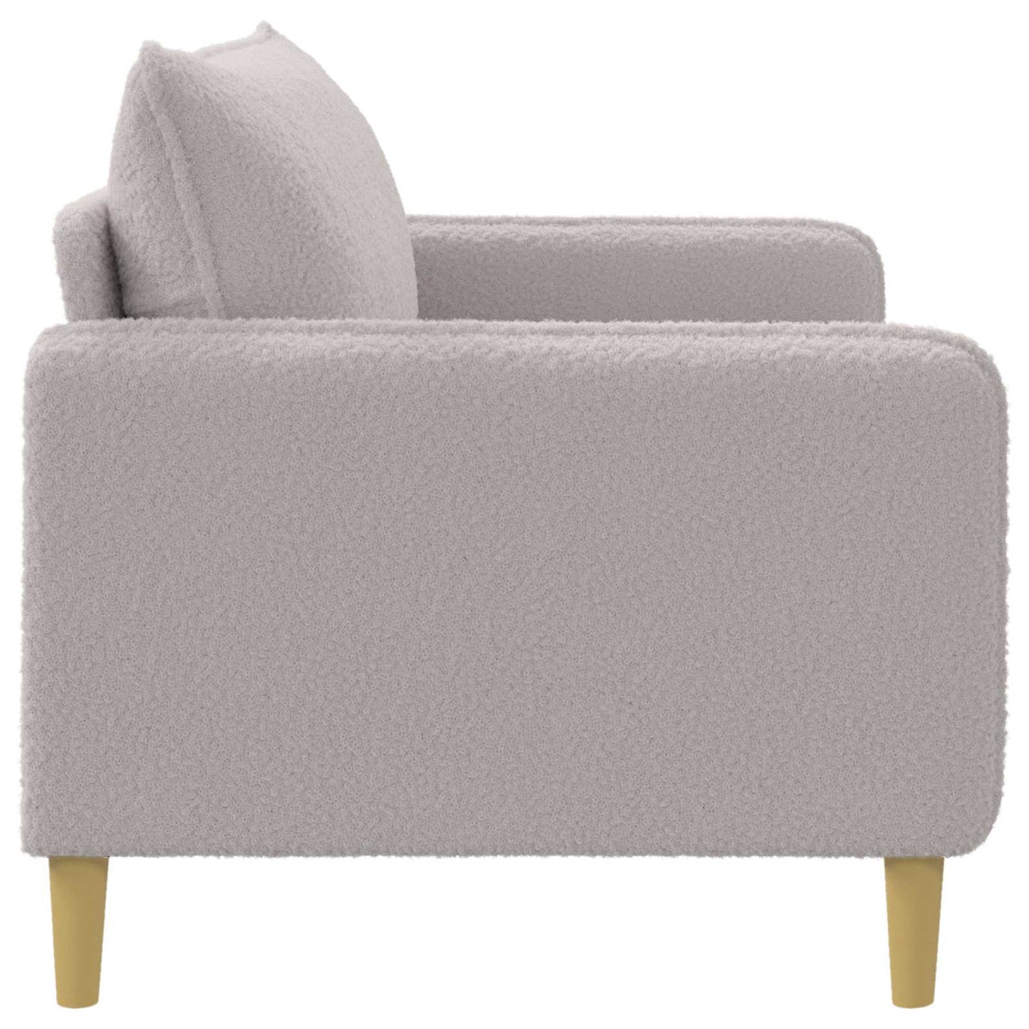 XL Armchair Light Grey Bouclé