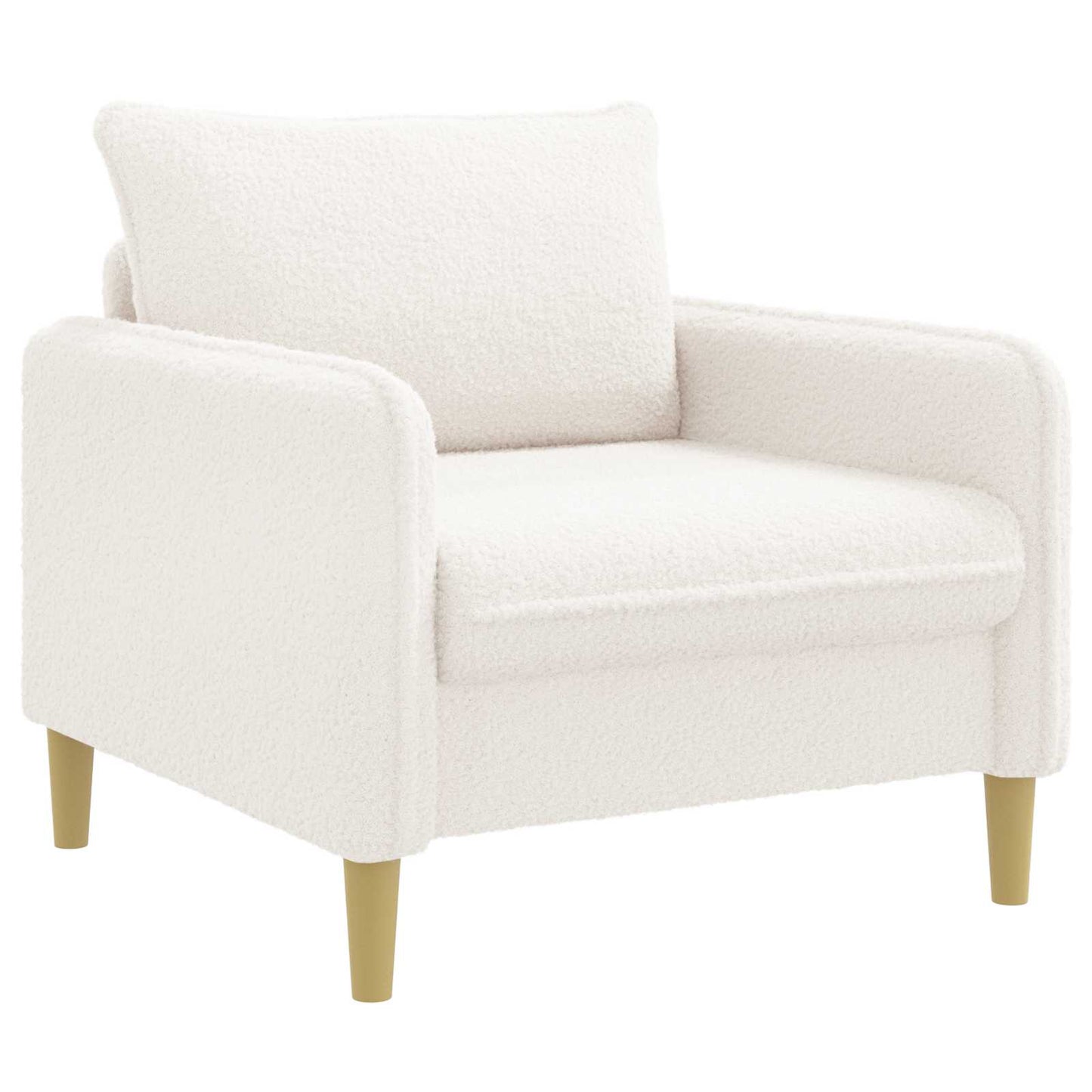 XL Armchair White Bouclé