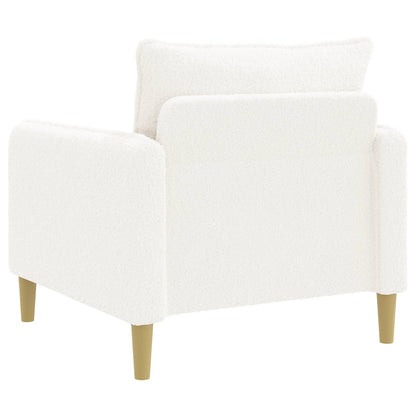 XL Armchair White Bouclé