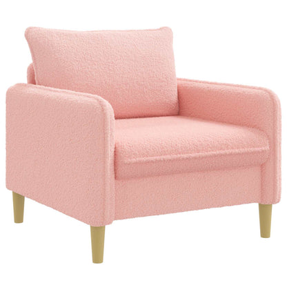 XL Armchair Pink Bouclé