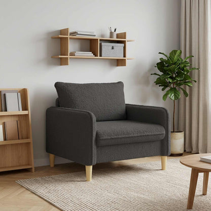 XL Armchair Dark Grey Bouclé
