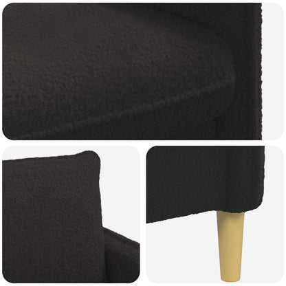 XL Armchair Black Bouclé