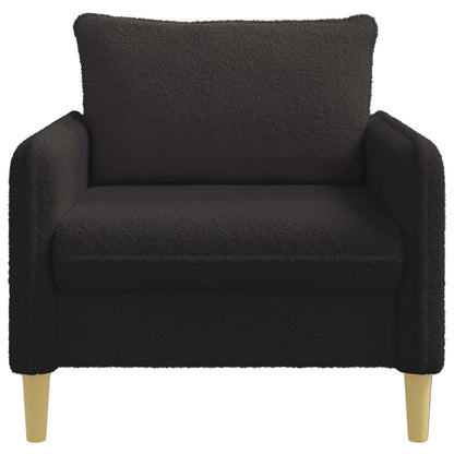 XL Armchair Black Bouclé