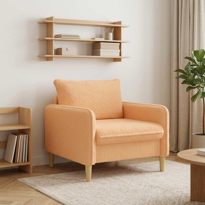 XL Armchair Beige Bouclé