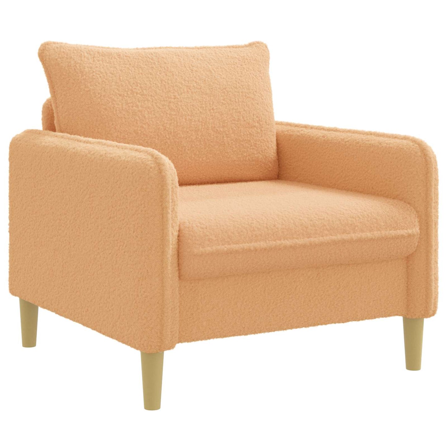 XL Armchair Beige Bouclé