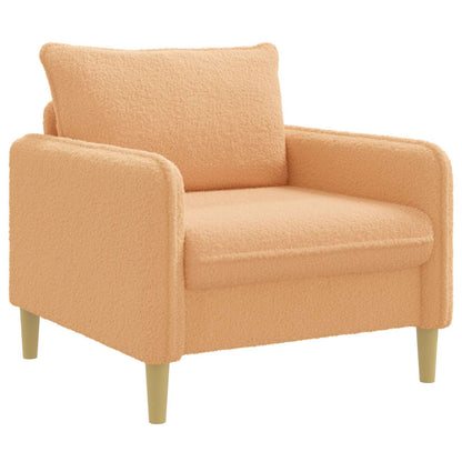 XL Armchair Beige Bouclé
